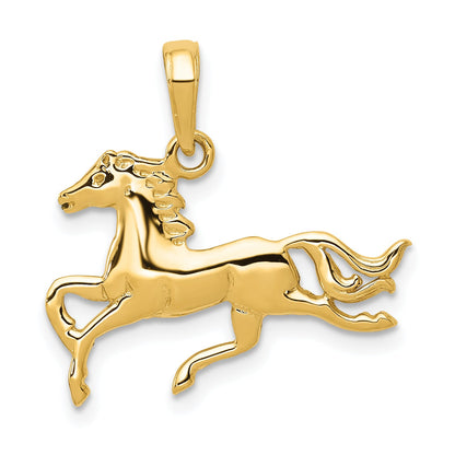 10K Yellow Gold 10K Horse Pendant