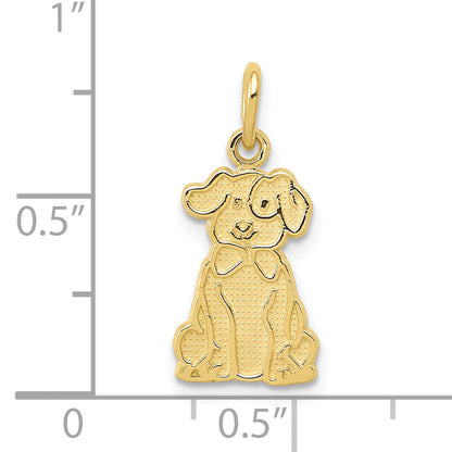 10K Yellow Gold Puppy Charm