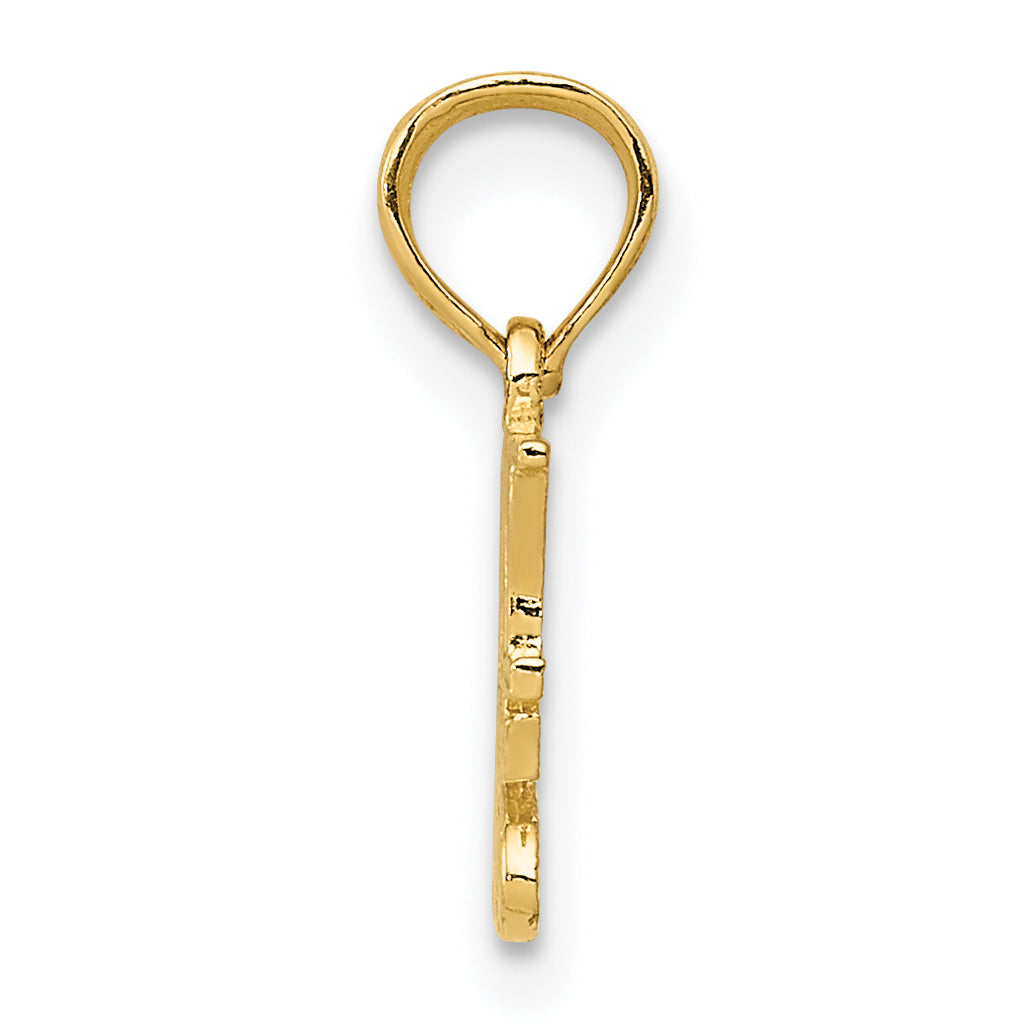 10K Yellow Gold 10K I Heart My Dogs Pendant