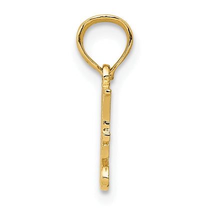 10K Yellow Gold 10K I Heart My Dogs Pendant