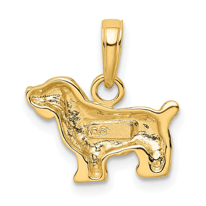 10K Yellow Gold 10K Cocker Spaniel Dog Pendant