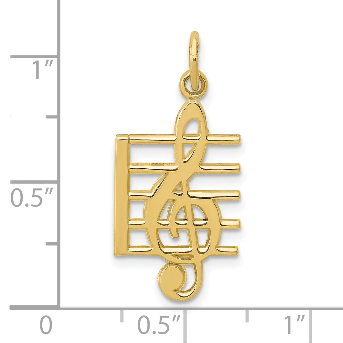 10K Yellow Gold 10K Music Note Charm