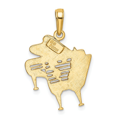 10K Yellow Gold Piano Pendant