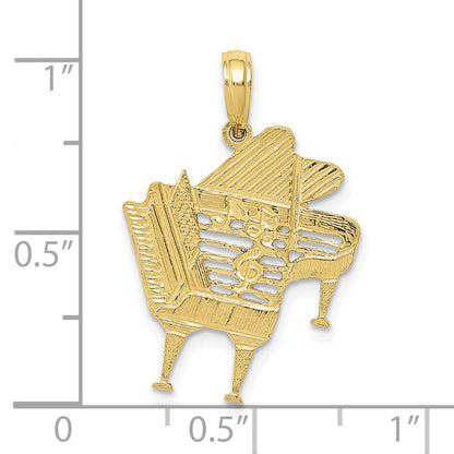 10K Yellow Gold Piano Pendant
