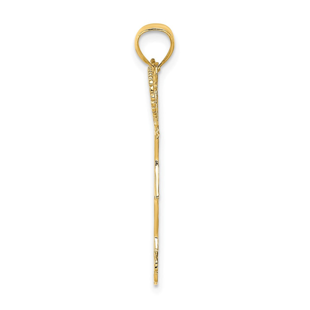 10K Yellow Gold Cheerleader W/Pom-Poms Charm
