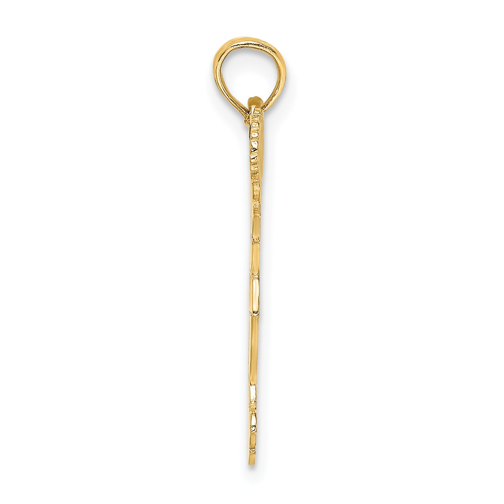 10K Yellow Gold 10K Cheerleader With Pom-Poms Pendant