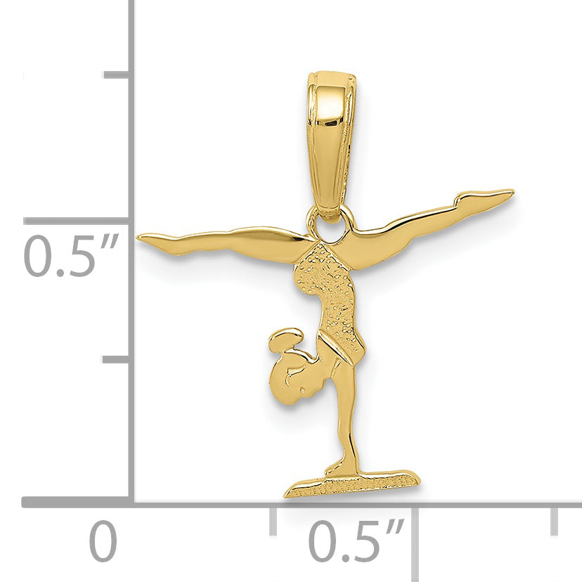 10K Yellow Gold 10K Gymnastics Pendant