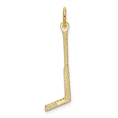 10K Yellow Gold Goalie Stick Charm