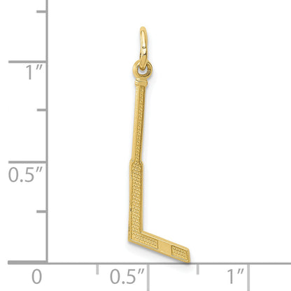 10K Yellow Gold Goalie Stick Charm
