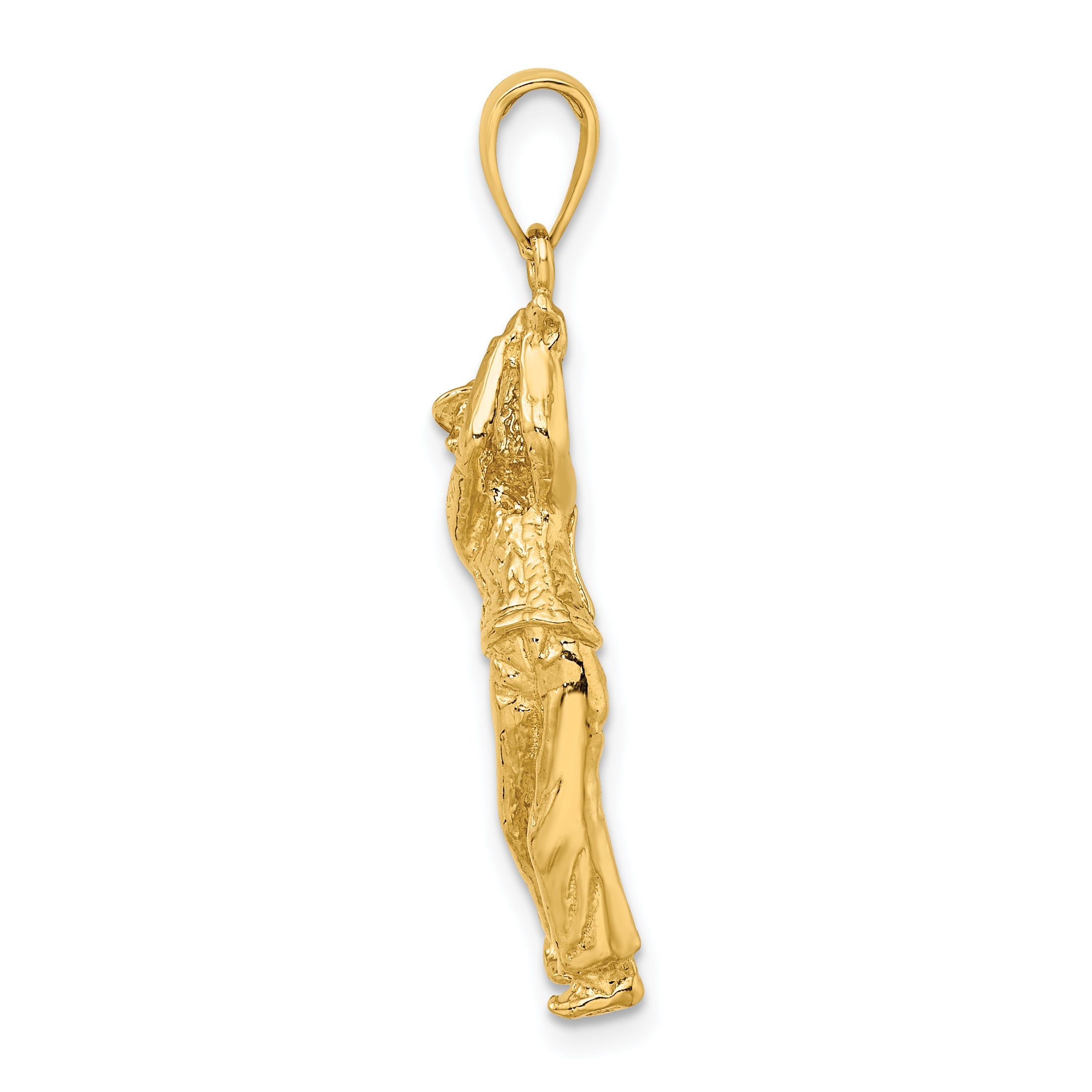 10K Yellow Gold Golf Bag W/ Clubs Charm