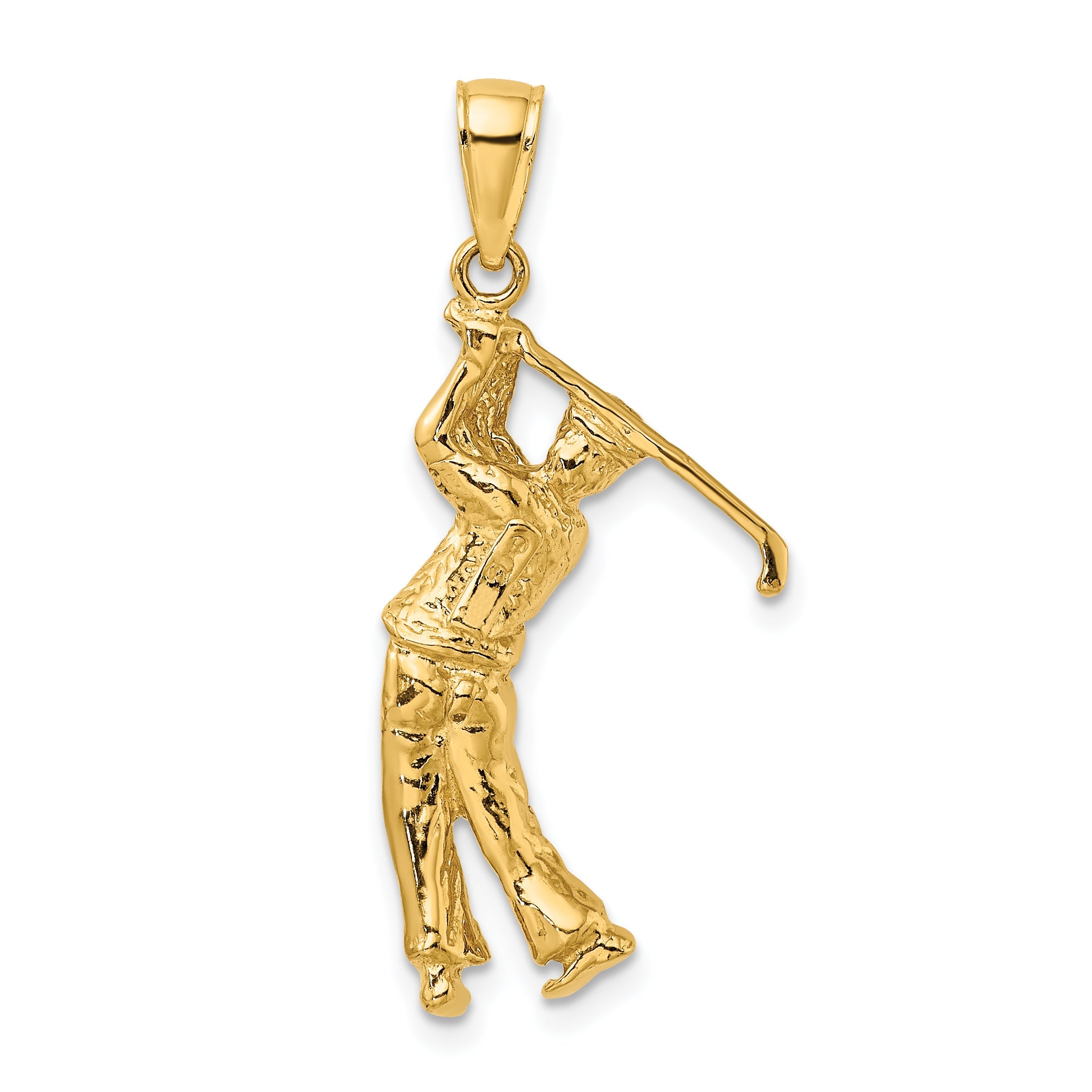 10K Yellow Gold Golf Bag W/ Clubs Charm