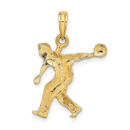 10K Yellow Gold Male Bowling Charm