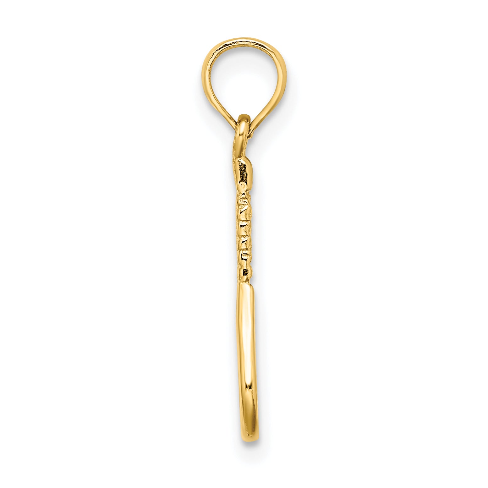 10K Yellow Gold 10K Tennis Racquet Pendant