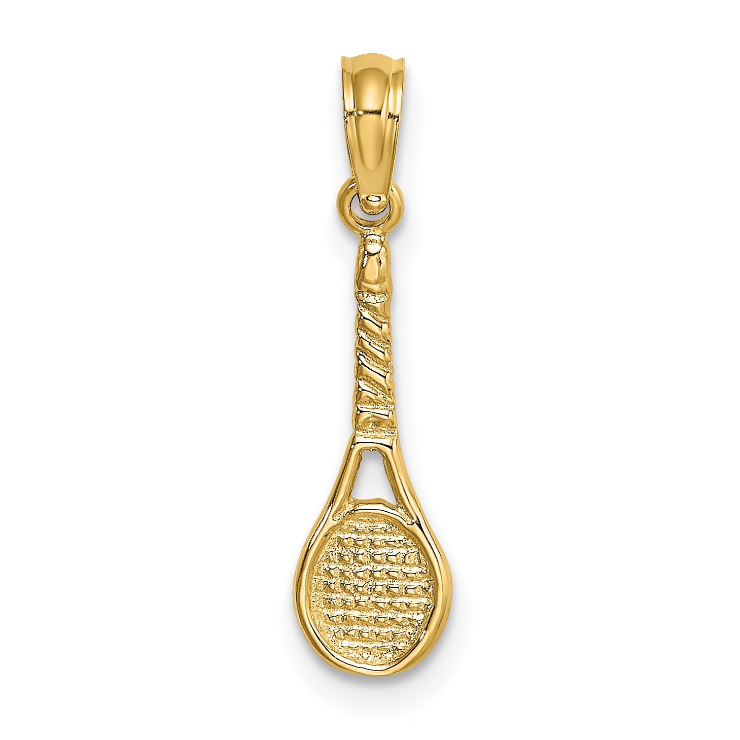 10K Yellow Gold 10K Tennis Racquet Pendant