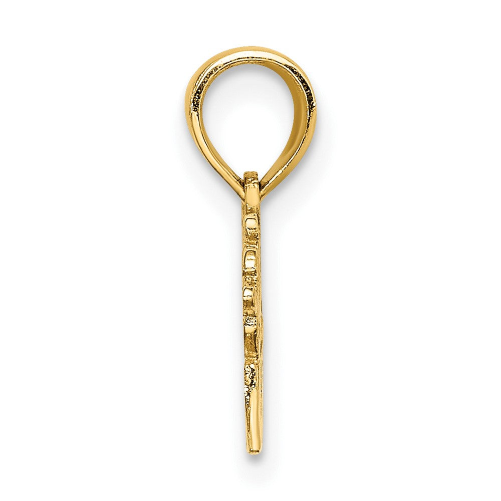 10K Yellow Gold 10K Tennis Bum With Racquet Charm