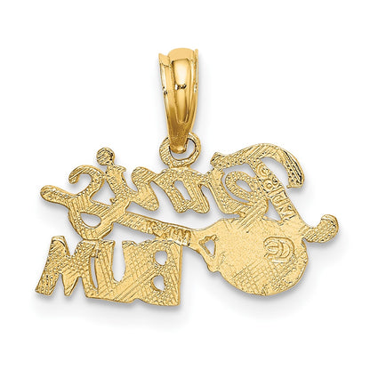 10K Yellow Gold 10K Tennis Bum With Racquet Charm