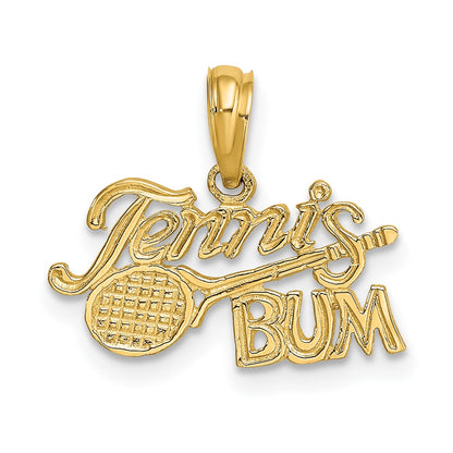 10K Yellow Gold 10K Tennis Bum With Racquet Charm