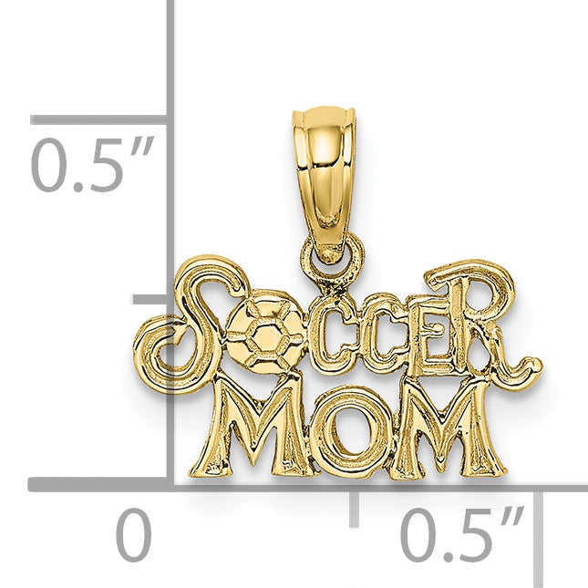 10K Yellow Gold 10K Soccer Mom Charm