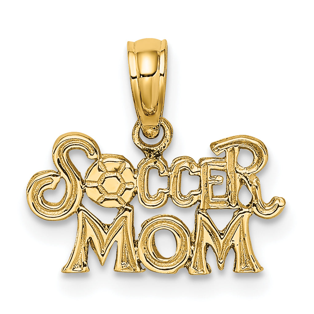 10K Yellow Gold 10K Soccer Mom Charm