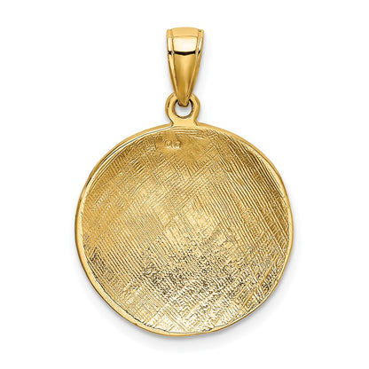 10K Yellow Gold Soccer Ball Pendant