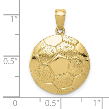 10K Yellow Gold Soccer Ball Pendant