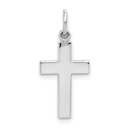 10K White Gold Cross Pendant