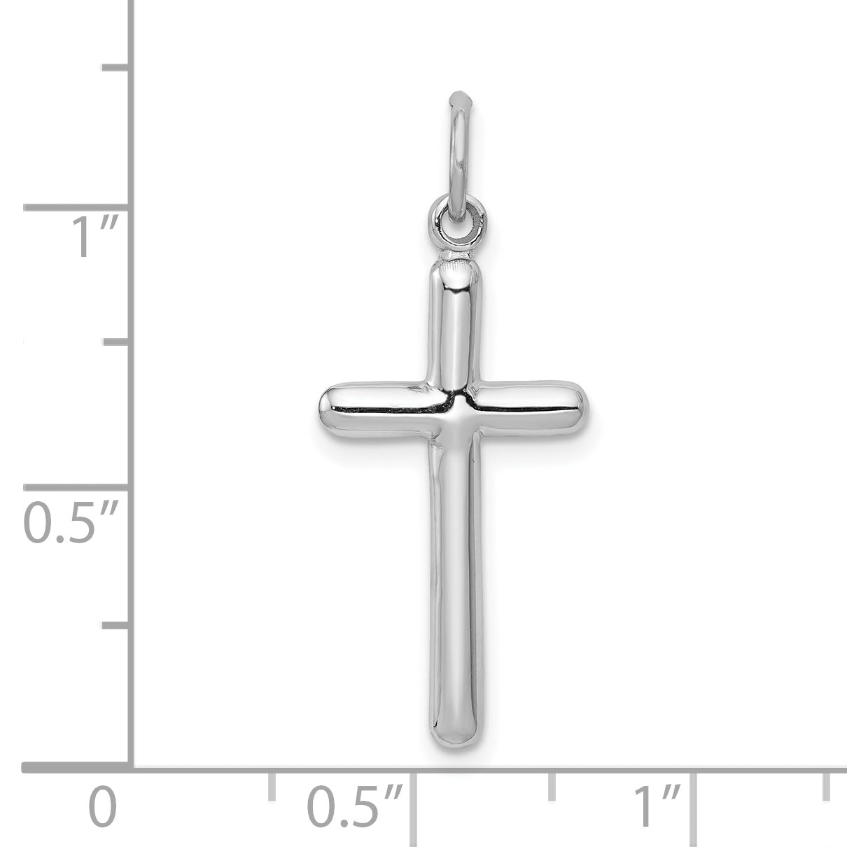 10K White Gold Cross Pendant