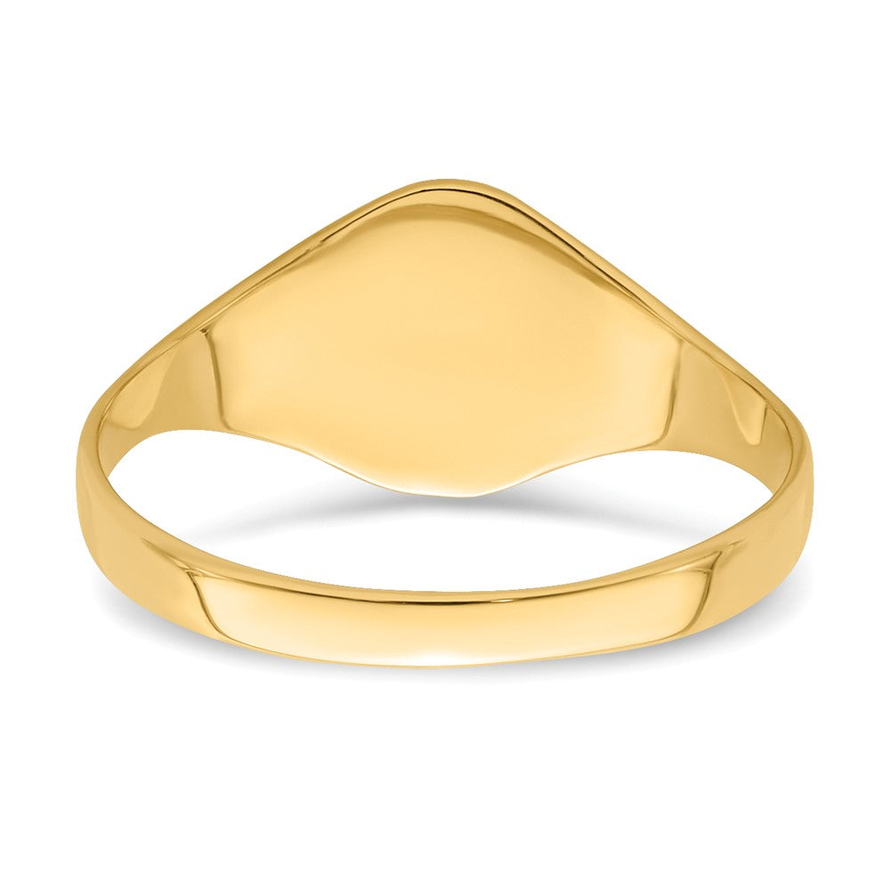 10K Yellow Gold High Polished Oval Baby Signet Ring
