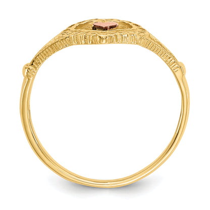 10K Two-Tone 10K 15 Heart Ring