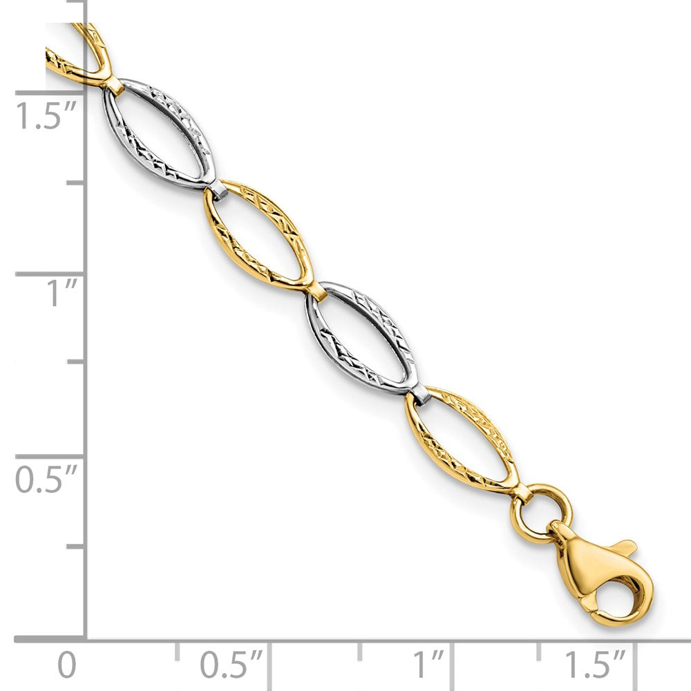 10K Two Tone D/C Bracelet