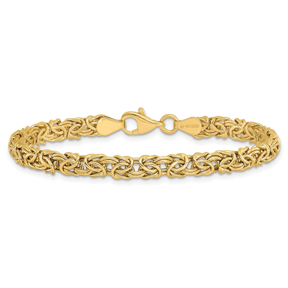10K Yellow Gold Polished Byzantine Bracelet
