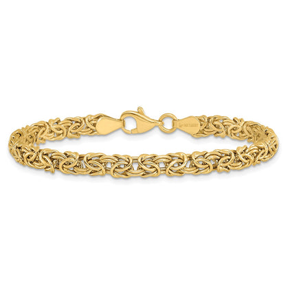 10K Yellow Gold Polished Byzantine Bracelet