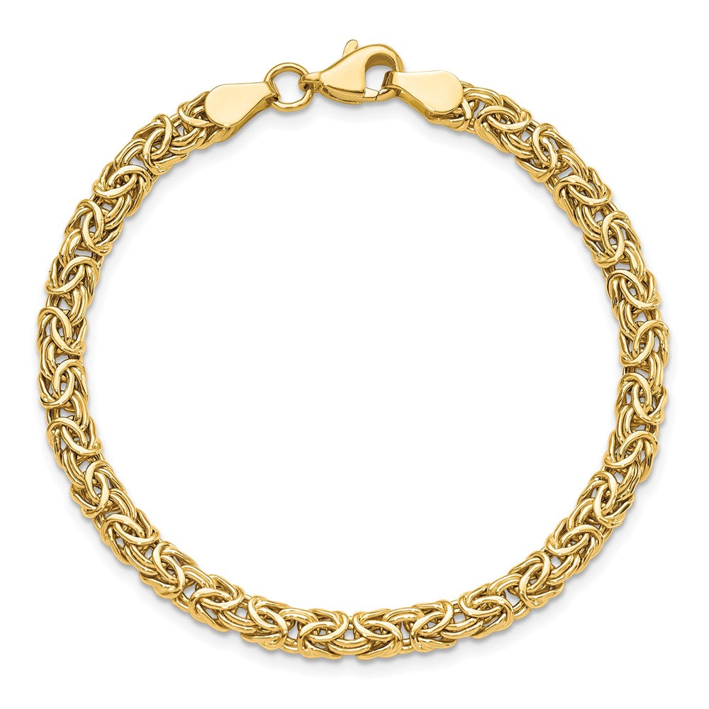 10K Yellow Gold Polished Byzantine Bracelet