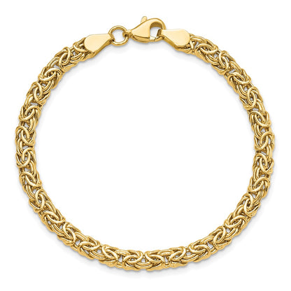 10K Yellow Gold Polished Byzantine Bracelet