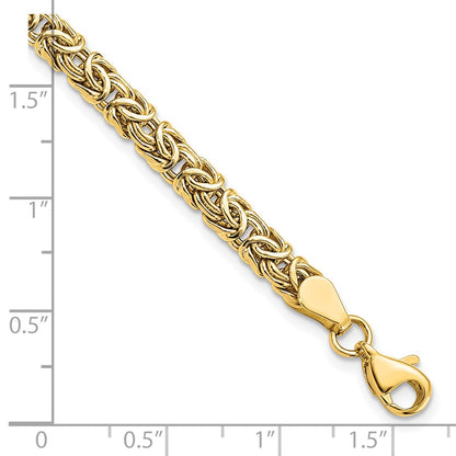 10K Yellow Gold Polished Byzantine Bracelet