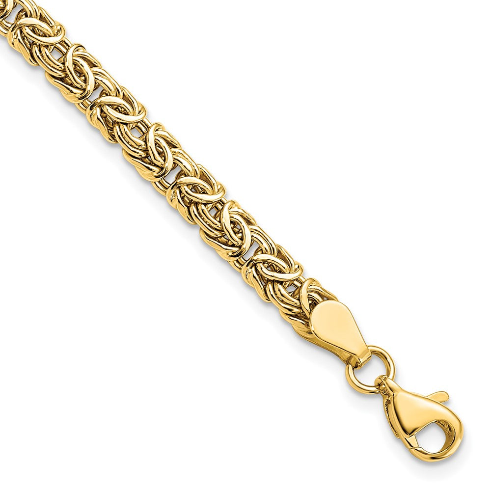 10K Yellow Gold Polished Byzantine Bracelet