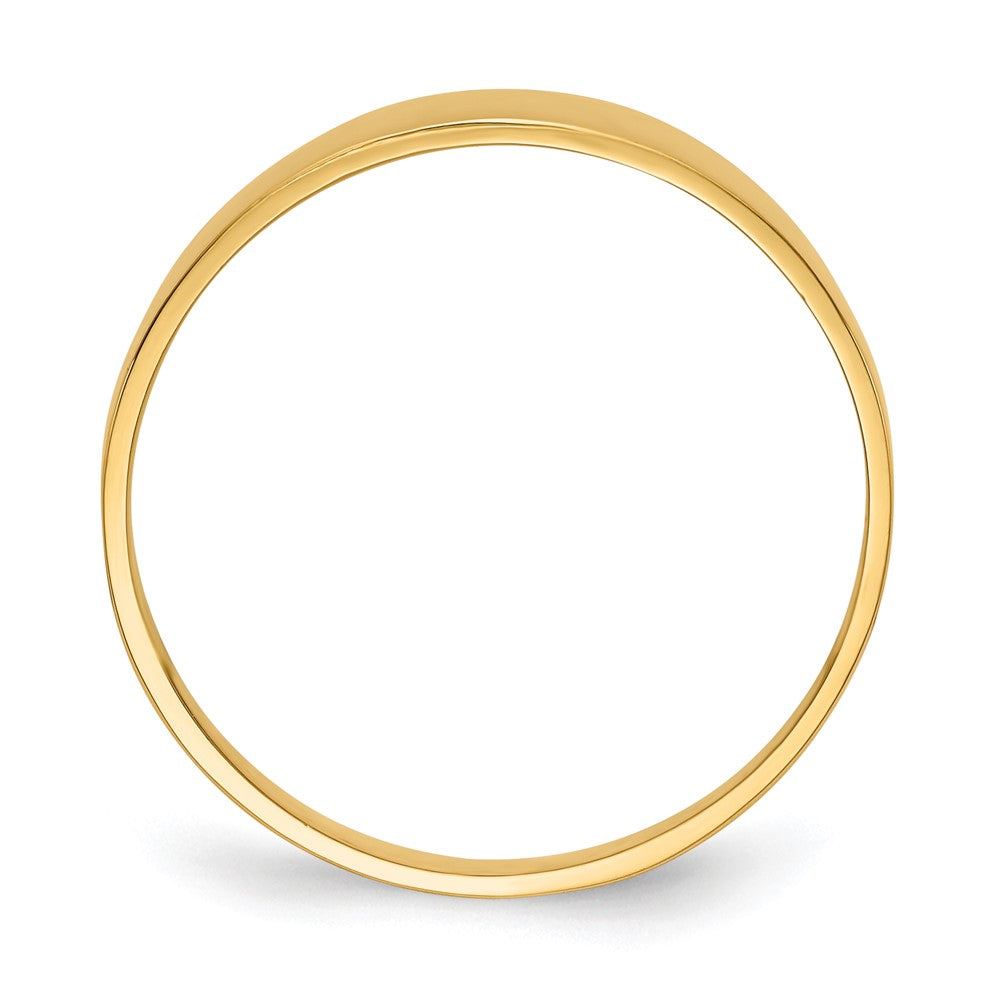 10K Yellow Gold 10K 3-6mm Flat-Top Tapered Cigar Band Ring