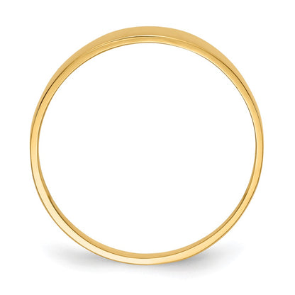 10K Yellow Gold 10K 3-6mm Flat-Top Tapered Cigar Band Ring