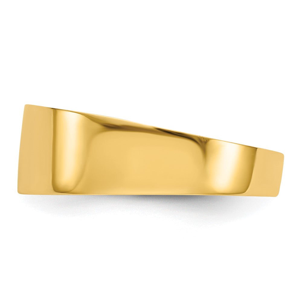 10K Yellow Gold 10K 3-6mm Flat-Top Tapered Cigar Band Ring
