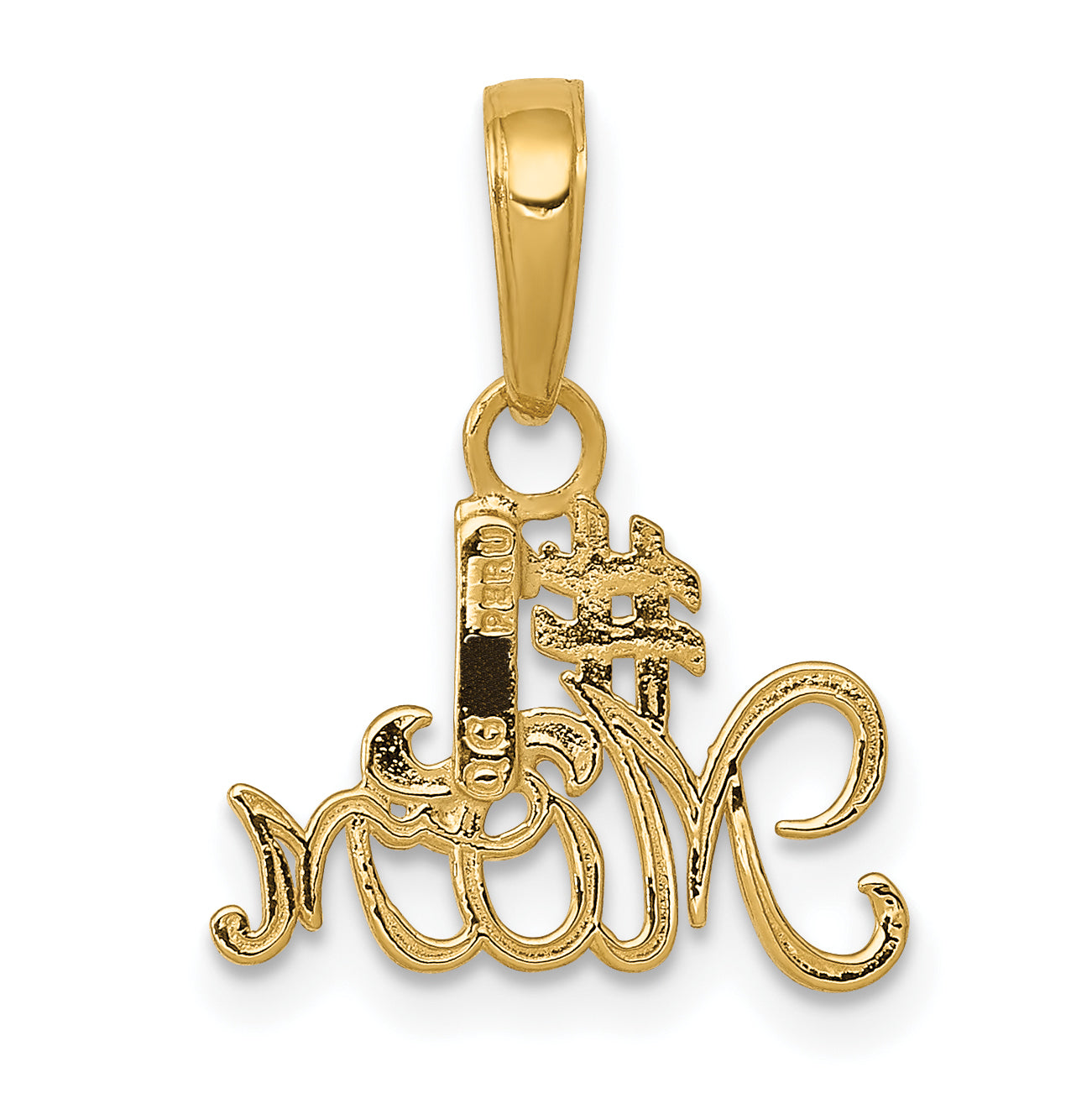 10K Yellow Gold 10K #1 Mom Charm