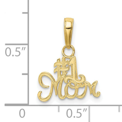 10K Yellow Gold 10K #1 Mom Charm