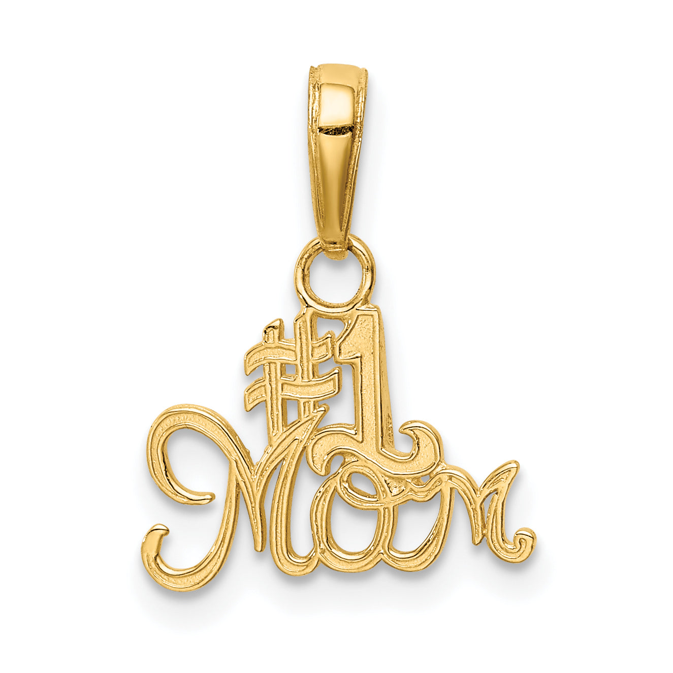 10K Yellow Gold 10K #1 Mom Charm