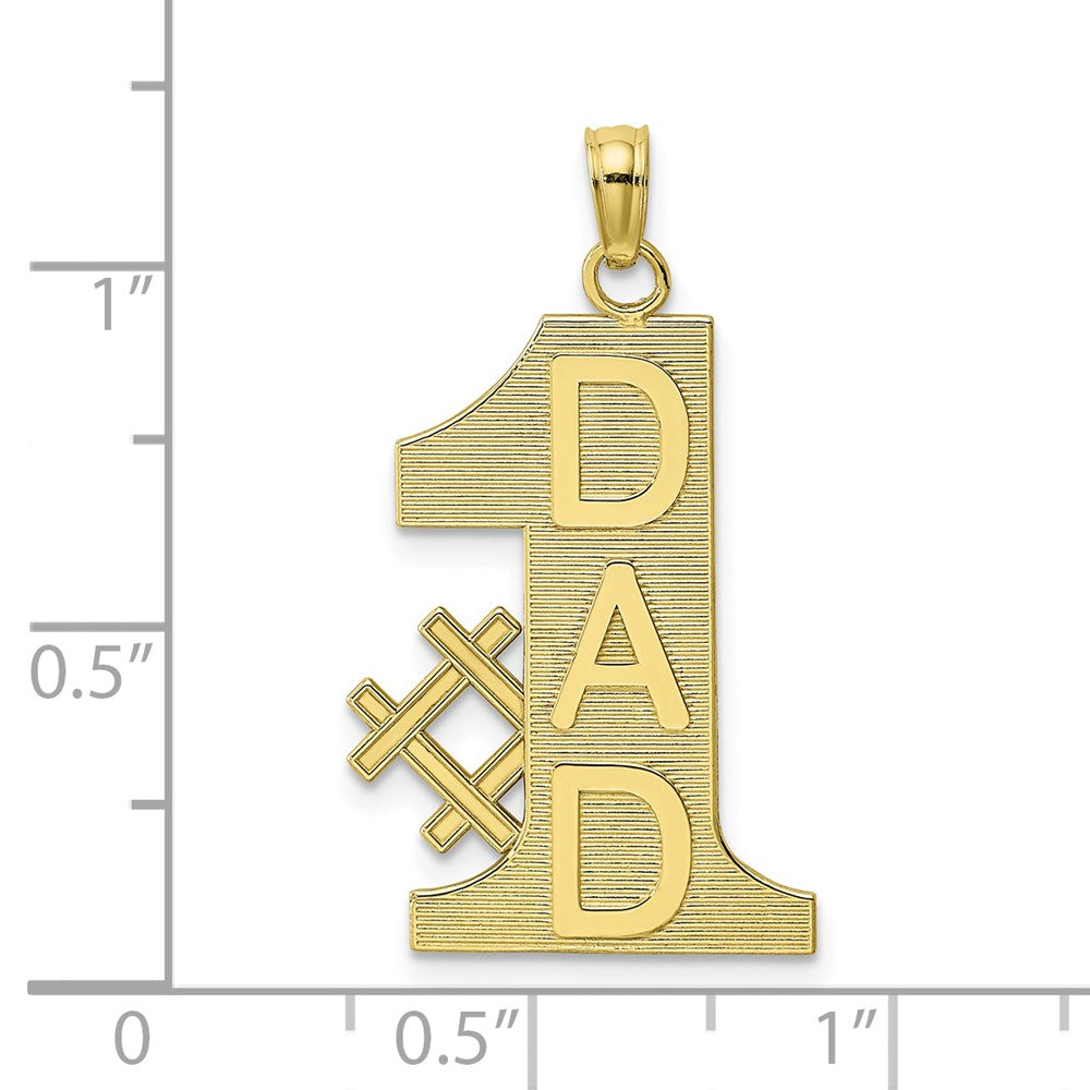 10K Yellow Gold 10K #1 Dad Charm
