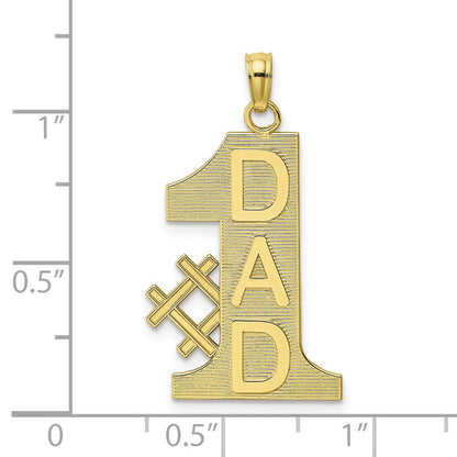 10K Yellow Gold 10K #1 Dad Charm