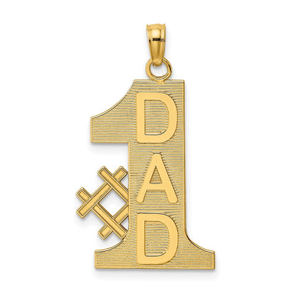 10K Yellow Gold 10K #1 Dad Charm