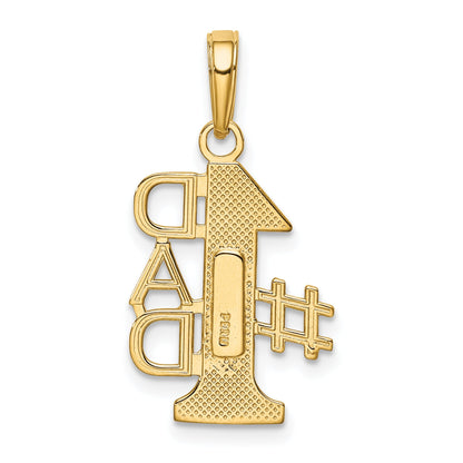 10K Yellow Gold 10K #1 Dad Charm