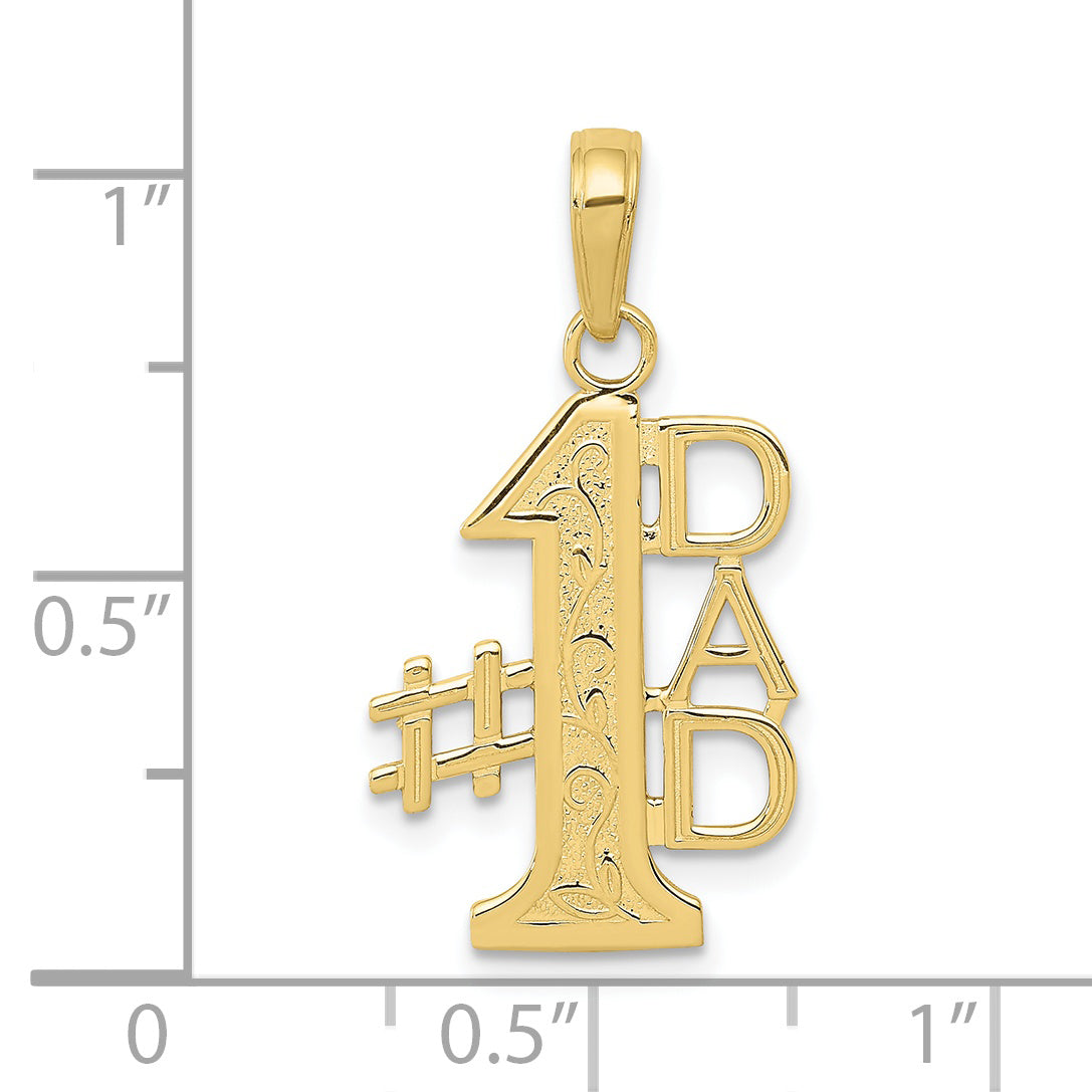 10K Yellow Gold 10K #1 Dad Charm