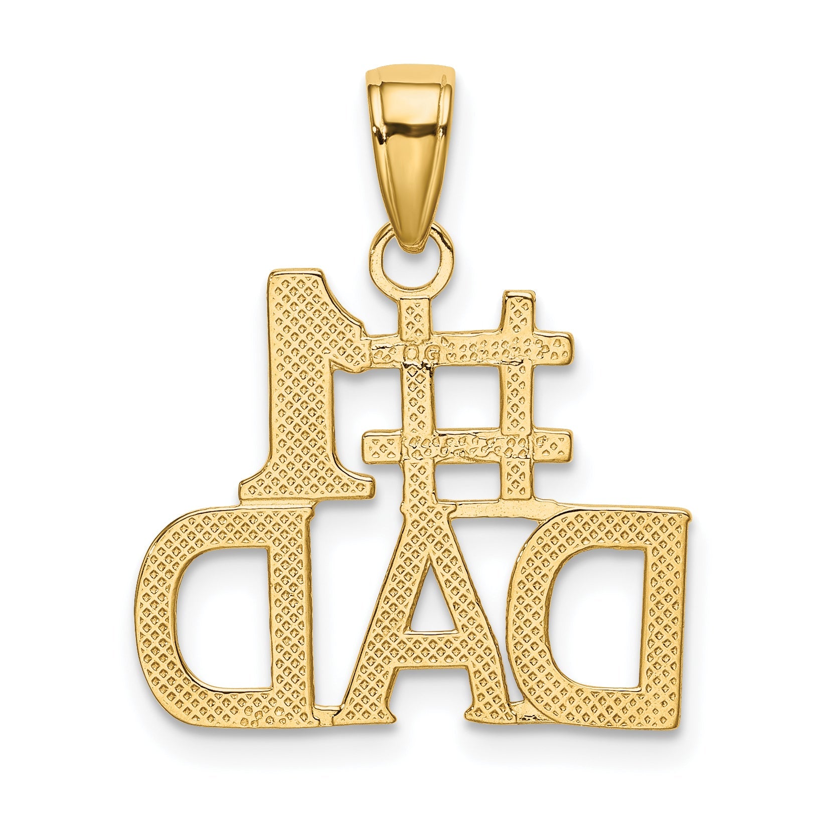 10K Yellow Gold 10K #1 Dad Charm