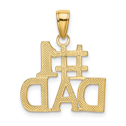 10K Yellow Gold 10K #1 Dad Charm