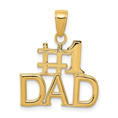 10K Yellow Gold 10K #1 Dad Charm
